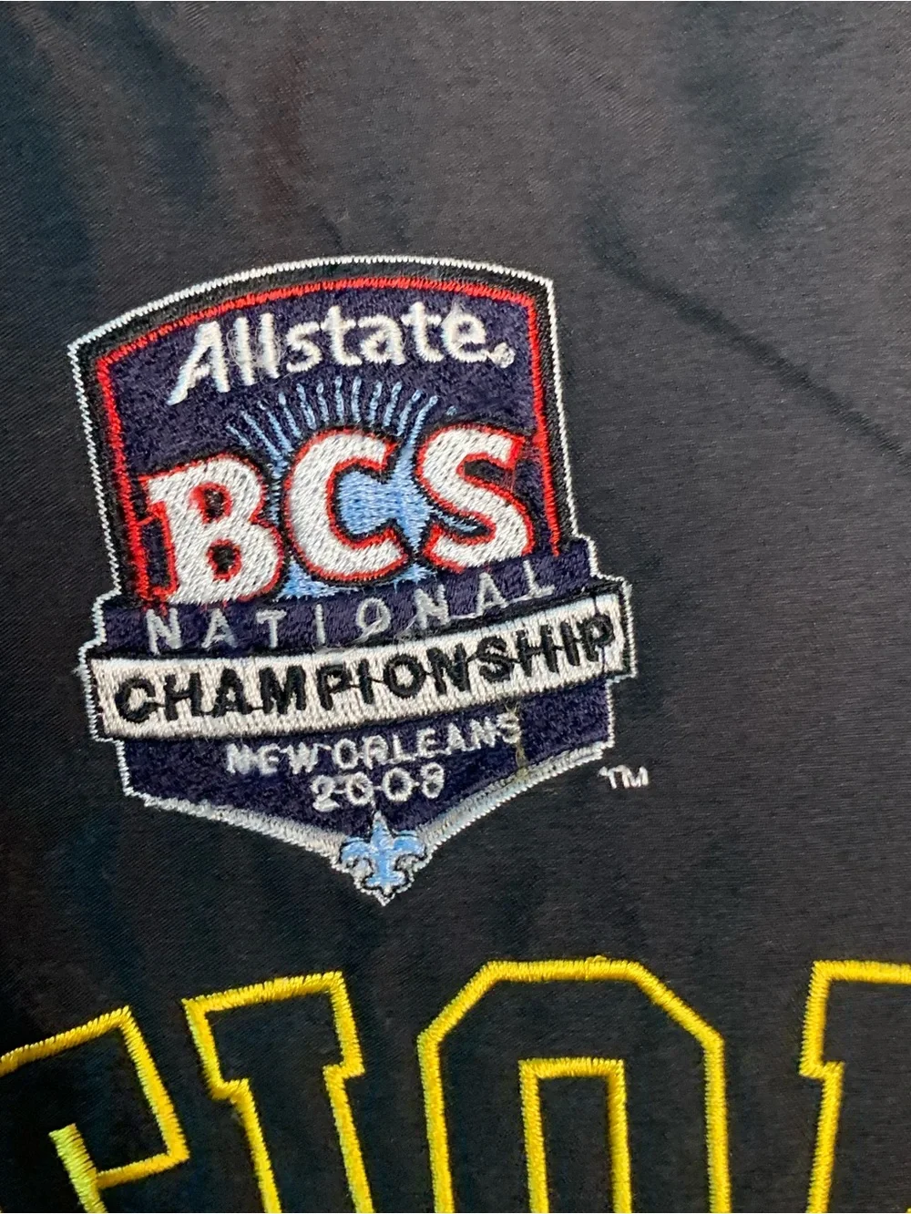 LSU National Champions Black Windbreaker Pullover 2008. SZ Med. 58 Sports